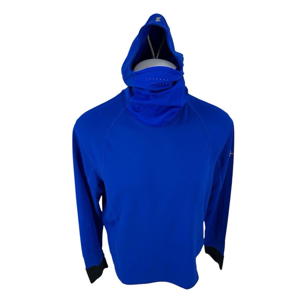 Under Armour Run Large Men Coldgear Running Hooded T-shirt Long Sleeve 27-30